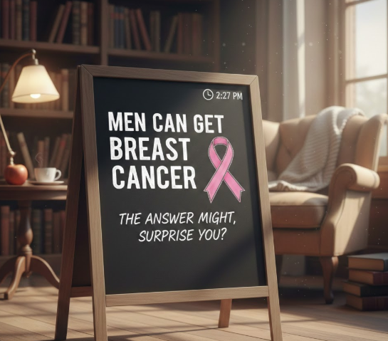 breast cancer symptoms in men